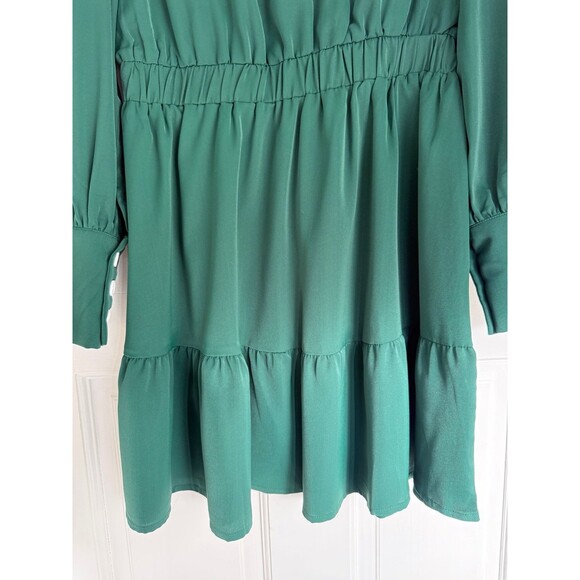 Green Ruffle Mini Dress - Picture 7 of 10